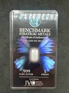 lot 73 image: 1 Grain .999 Silver Bar