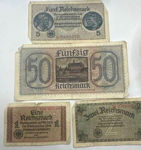 lot 7 image: Genuine Lot of WW2 German Currency