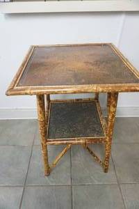 lot 13 image: 19th Century English Bamboo Table 19.5x28
