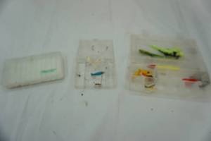 lot 163 image: 3 small tackle organizers & tackle