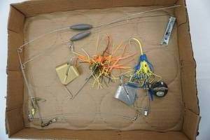 lot 173 image: fishing lures and leaders