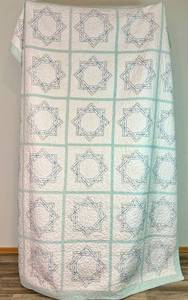lot 62 image: Vintage Friendship Embroidered Block Quilt