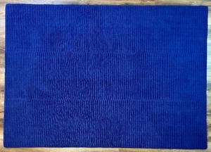 lot 77 image: Handmade Royal Blue Casual Stripe Area Rug