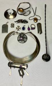 lot 17 image: Collection of Sterling Silver.925 Pieces
