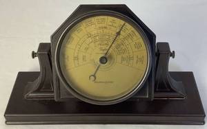 lot 76 image: 1927 Taylor Stormoguide Bakelite Shelf Barometer
