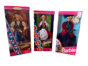 lot 43 image: Dolls of The World Collection- German, Norwegian and England Mattel Barbies