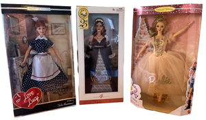 lot 46 image: Sugar Plum Fairy, Princess of The Renaissance and I Love Lucy Barbies