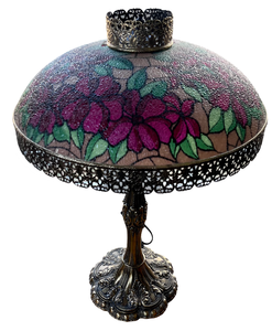 lot 87 image: Tiffany Style 24 Brass Lamp