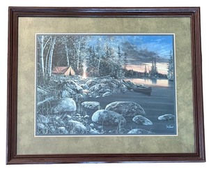 lot 72 image: Twilight Fire - Jim Hansel Framed Print