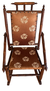 Antique Victorian Tapestry Child's Rocking Chair