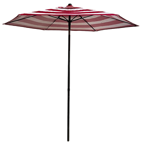 lot 207 image: Red & White Patio Umbrella
