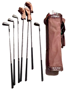 lot 206 image: Vintage Golf Clubs & Bag