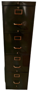 lot 232 image: Vintage Metal File Cabinet