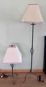 lot 90 image: Matching Table and Floor Lamp
