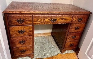 lot 120 image: Solid Wood Desk