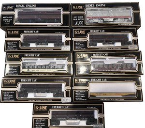 lot 17B image: (9) K-Line Engine & Freight Cars