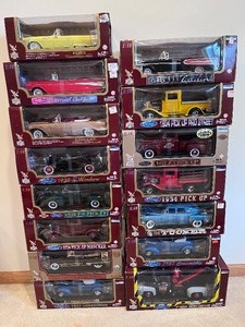 lot 40C image: (15) Road Legends Model Cars Including Cadillacs & 1930s Pickup Trucks