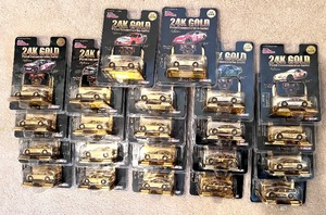 lot 58C image: 24K Gold Racing Champion Nascar Cars - (22 Total Cars)