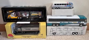 lot 45C image: Semi Truck & Bus Collector Cars Including a MN Vikings Semi Truck & Peter Pan Bus