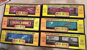 lot 13 image: (6) Rail King Freight Cars Including Model #62397