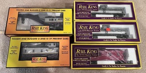 lot 12 image: (5) Rail King Freight Cars Including A Pennsylvania Caboose