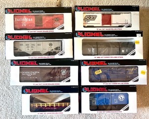 lot 31 image: (8) Lionel 027 Rolling Stock Train Cars