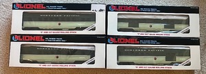 lot 34 image: Set of 4 Lionel Northern Pacific Train Cars 6-16034, 6-16035, 6-16036, 6-16039