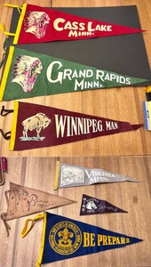 lot 195 image: Vintage Felt Pennants