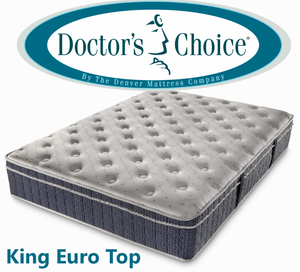 lot 4 image: Denver Mattress Doctors Choice Euro Top King Mattress - MRSP $1479.99 - No Reserve