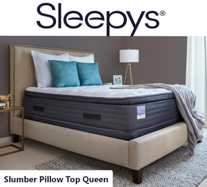lot 7 image: Sleepys Slumber Pillow Top Queen Mattress - MSRP $799.99 - No Reserve