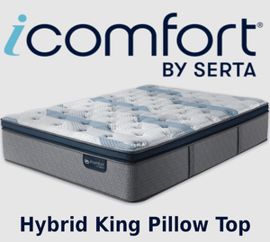 lot 14 image: Serta iComfort Hybrid Blue Fusion 300 Plush Pillow Top King Mattress - MRSP$ 1,899.00- No Reserve