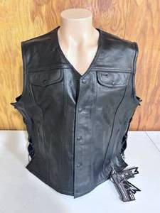 lot 147 image: Z1R Conceal Carry Leather Vest - Size 4XL