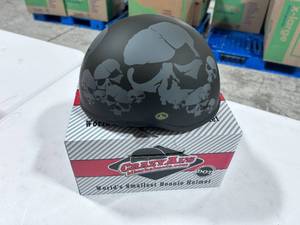 lot 7 image: Crazy Als Biker Helmet Flat Skull Size L