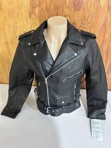 Allstate Leather Buffalo Leather Motorcycle Jacket Size 42