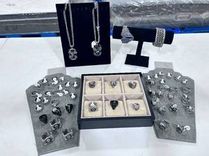 Large Biker Jewelry Lot great for resale