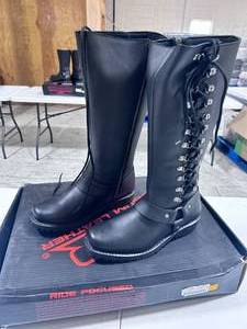 lot 84 image: Z-1R Premium Leather Motorcycle Boots - Womens Size 10