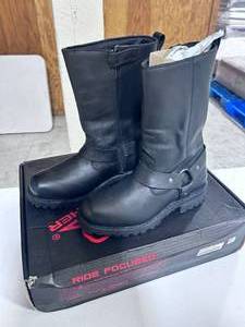 lot 91 image: Z-1R Premium Leather Motorcycle Boots Size 9