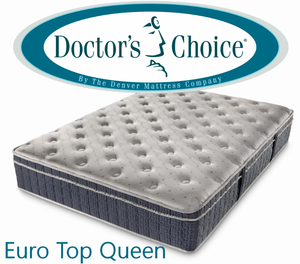lot 12 image: Denver Mattress Company Doctors Choice Euro Top Queen Mattress - MSRP $899.99 - No Reserve
