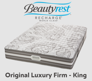 lot 22 image: Beautyrest Recharge World Class Luxury Firm King Mattress - MSRP $1999.99 - No Reserve