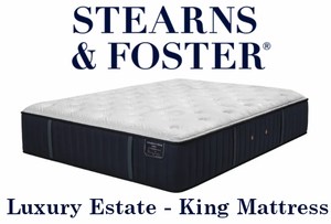 Stearns & Foster "Estate" Luxury Cushion Firm King Mattress - MRSP$ 2,999.00 - No Reserve!