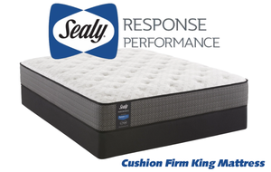 lot 8 image: Sealy Posturepedic Premium Cushion Firm King Mattress - MSRP $1199.99 - No Reserve