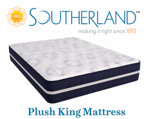 lot 13 image: Southerland Signature Plush King Mattress - MSRP $1499.00 - No Reserve