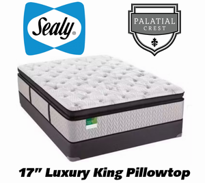 lot 17 image: Sealy Palatial Crest Premium Series Ladyship 17 Pillow Top King Mattress - MSRP $3000.00 - No Reserve