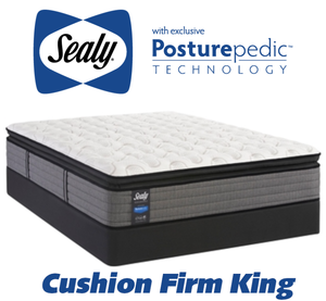 lot 4 image: Sealy Posturepedic Cushion Firm Pillow Top King Mattress  NO RESERVE