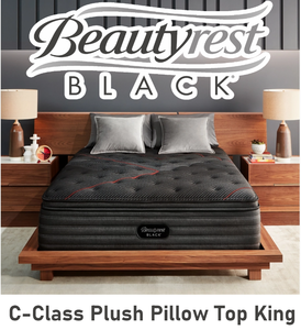 Beautyrest Black C-Class Plush Pillowtop King Mattress — NO RESERVE