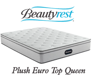 lot 3 image: Beautyrest BR800 Plush Euro Top Queen Mattress  NO RESERVE