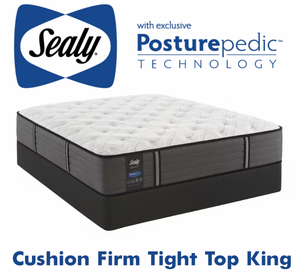 lot 4 image: Sealy Posturepedic Premium Cushion Firm Tight Top King Mattress  NO RESERVE