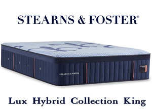lot 8 image: Stearns & Foster Lux Hybrid Medium Firm King Mattress - MSRP $4,379.00 - No Reserve