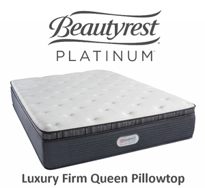 lot 19 image: Beautyrest Platinum Luxury Firm Pillowtop Queen Mattress - No Reserve