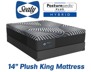 lot 15 image: Sealy Posturepedic Plus Hybrid 14 Plush King Mattress - MSRP $2,899.00 - No Reserve